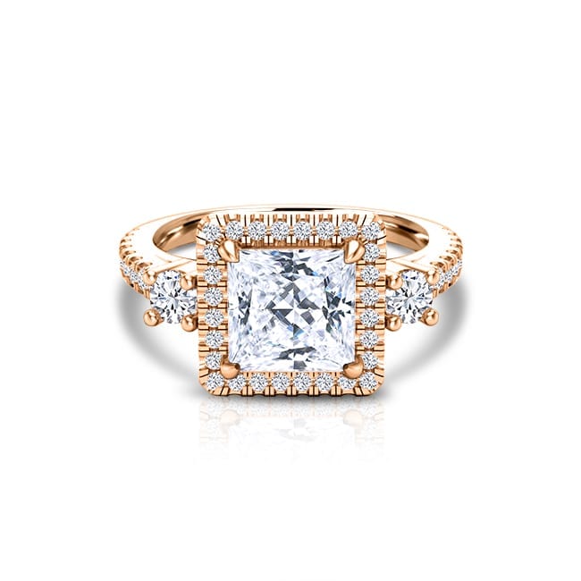 Princess Cut Forever One Moissanite Engagement Ring